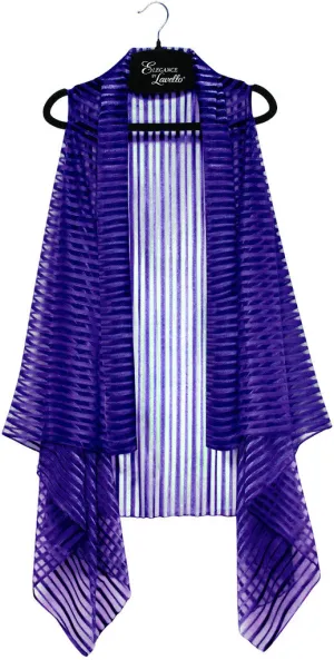 amethyst striped sheer striped vest Case of 10