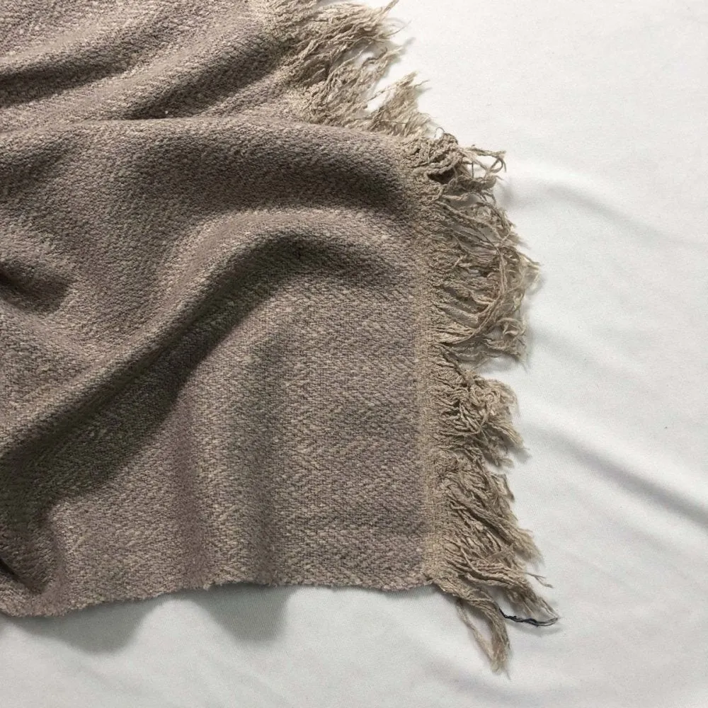 Beige Colour Silk & Wool Stole