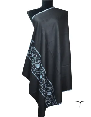 black embroidery pashmina shawl 8421