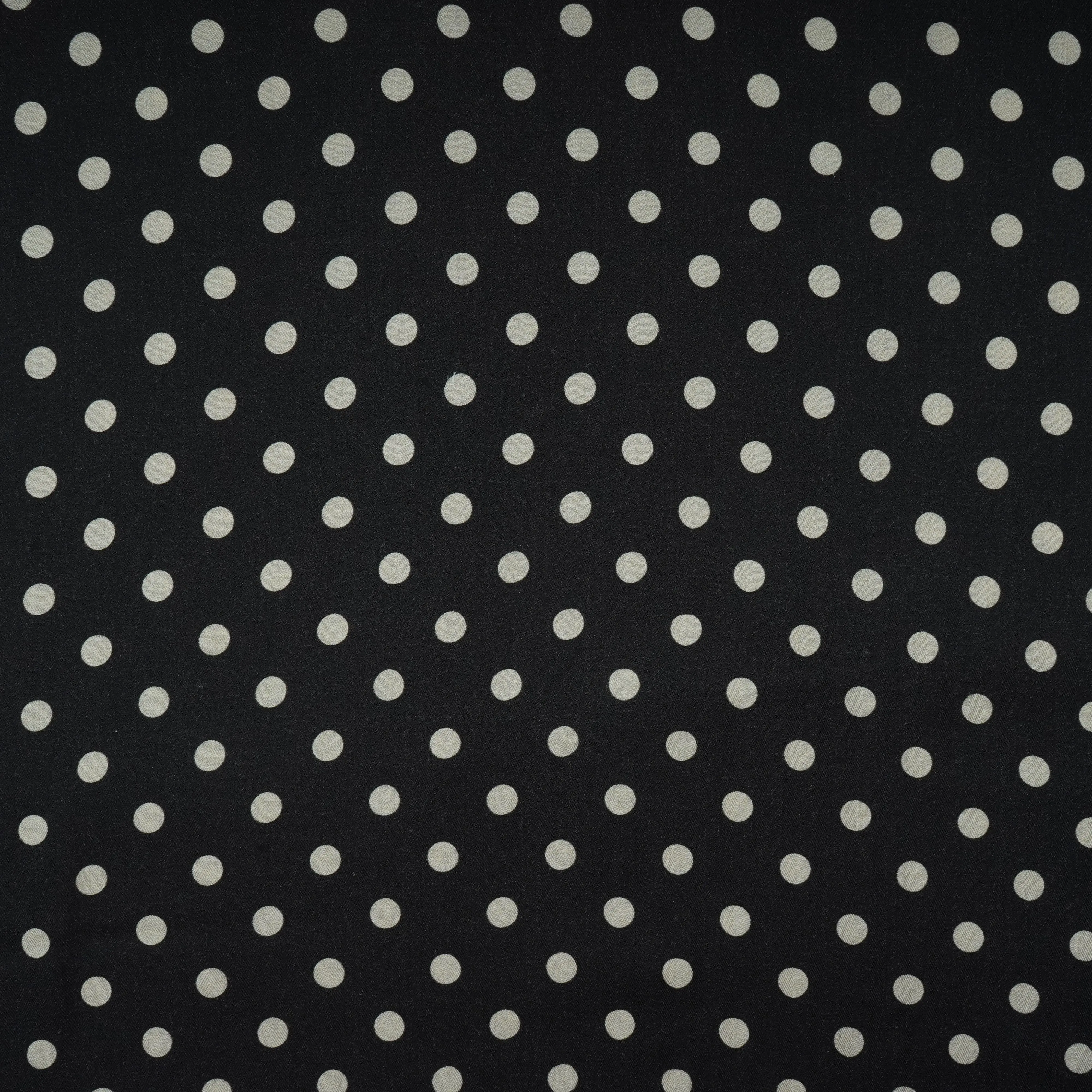 Black Polka Dot Pashmina Fabric 21002