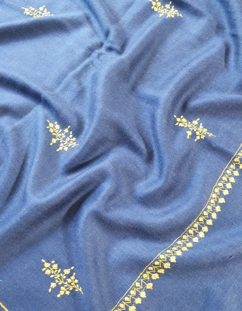 Blue Embroidery Pashmina Shawl 7479