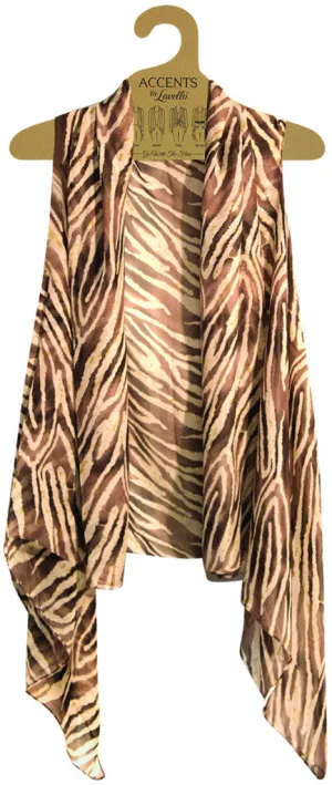 brown/beige animal print vest Case of 12