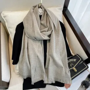 Cashmere Woolen Scarf - Stone