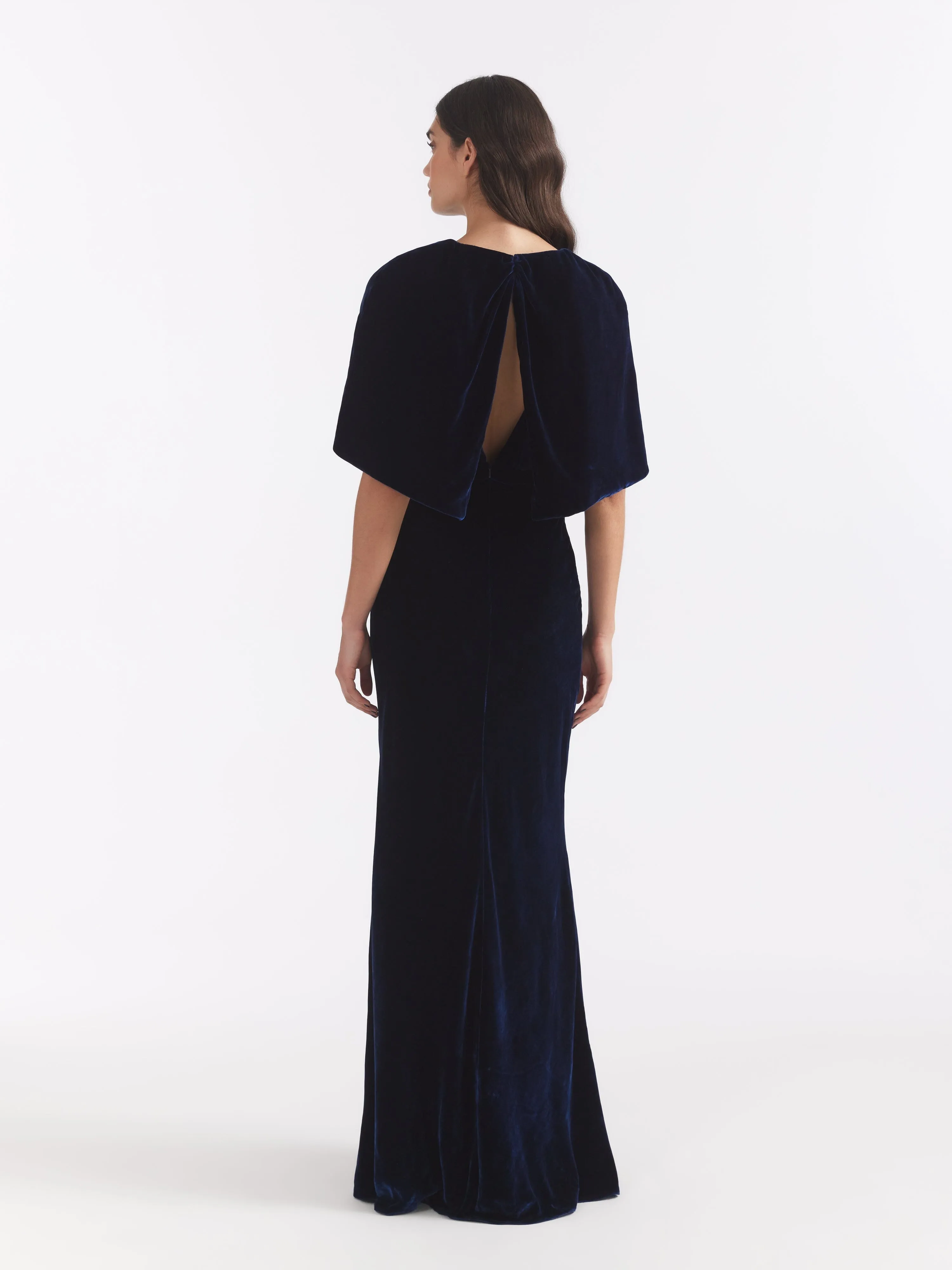 Celeste Long Dress in Navy Cardinal Ribbon