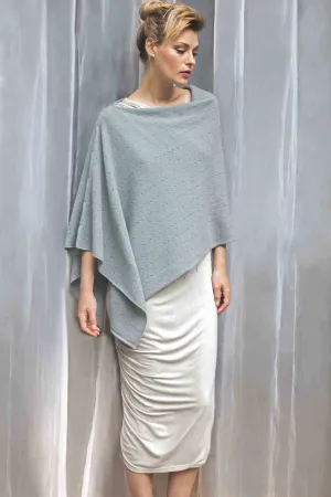 Duck egg cashmere poncho Multiway