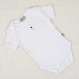 G.H.Hurt & Son Baby Fawn Bodysuit - White