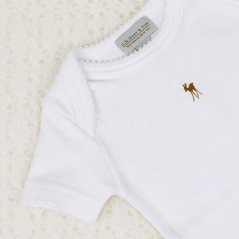 G.H.Hurt & Son Baby Fawn Bodysuit - White