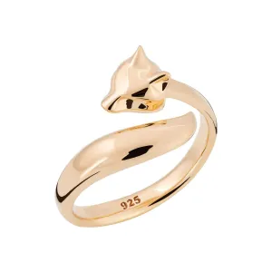 Gold Plated Fox Ring