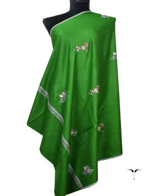 Green Embroidery Pashmina Shawl 7192