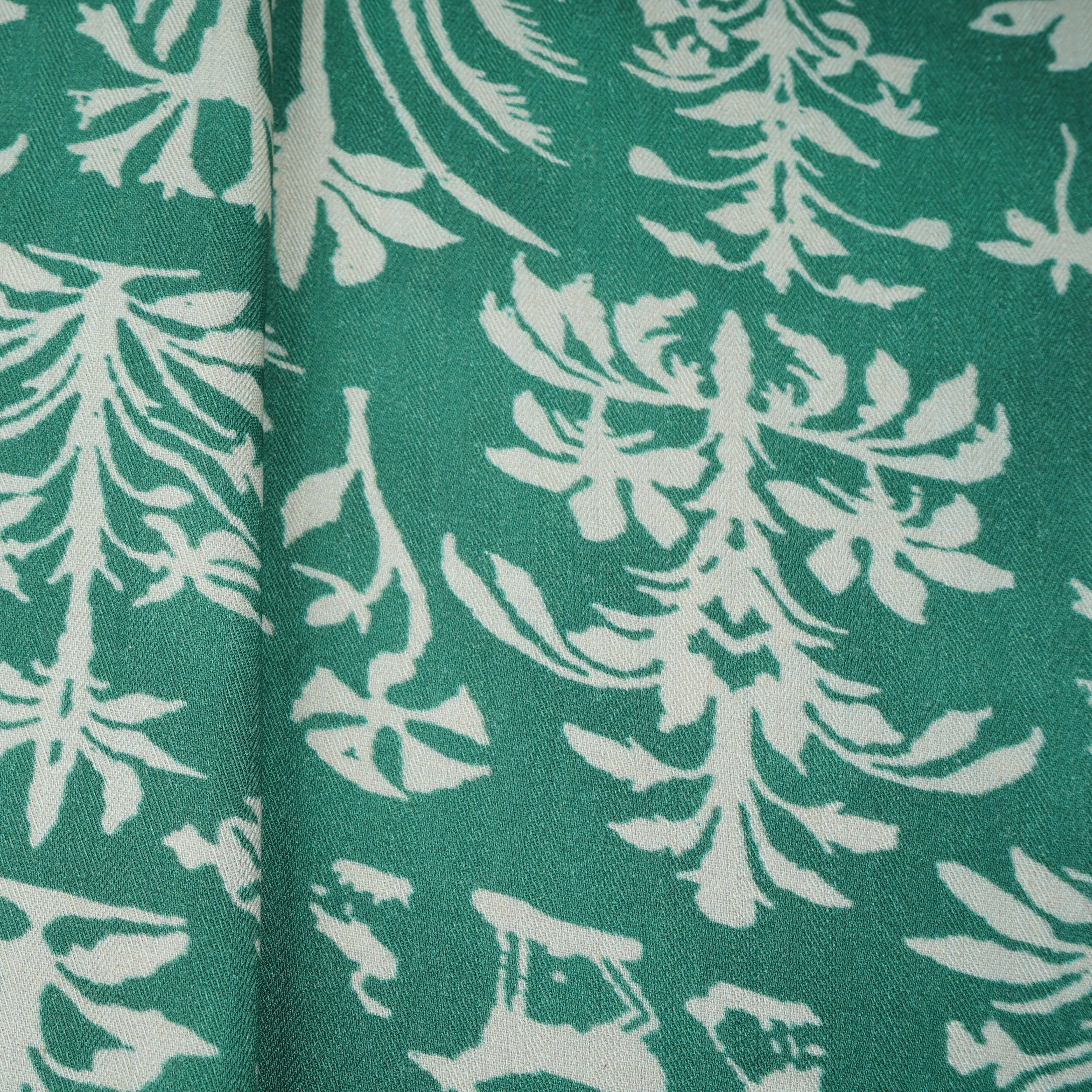 Green Tropical Print Pashmina Fabric 20988