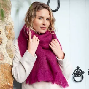 Liso Mohair Scarf Berry