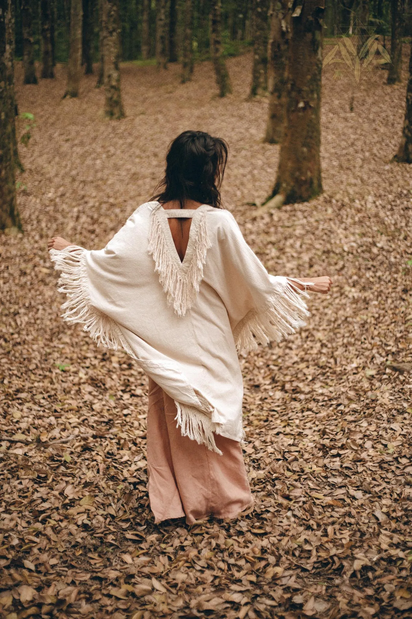 Off-White Cardigan • Boho Poncho Women Fringed • Wide Sleeve Women Cardigan