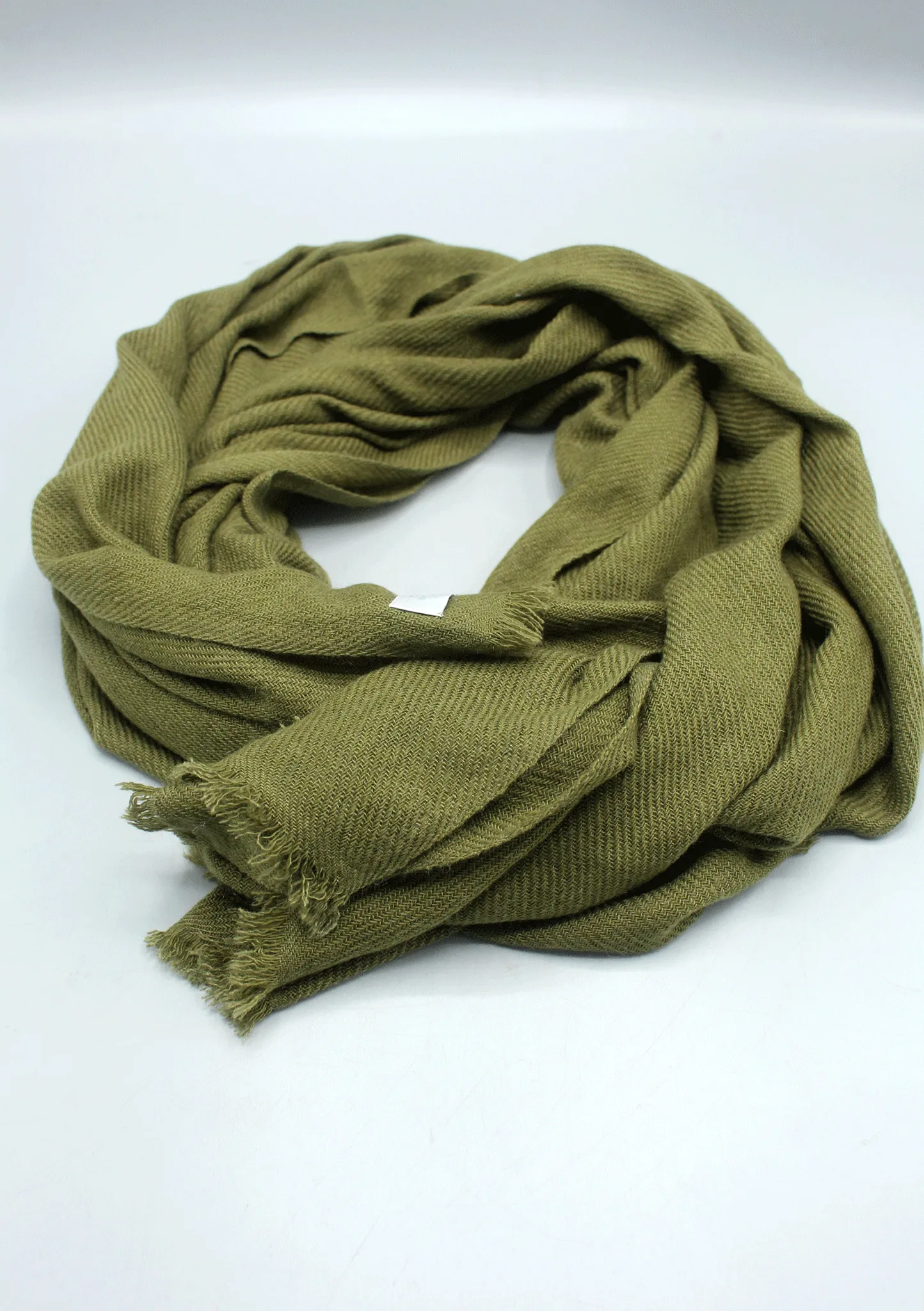 Olive Green Pure Pashmina Shawl