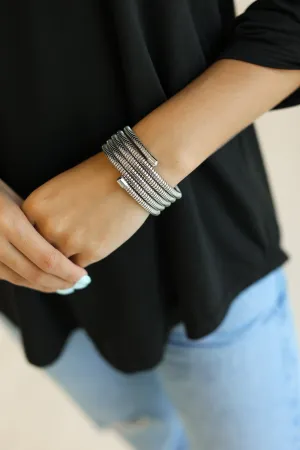 Silver Swirl Wrap Bracelet