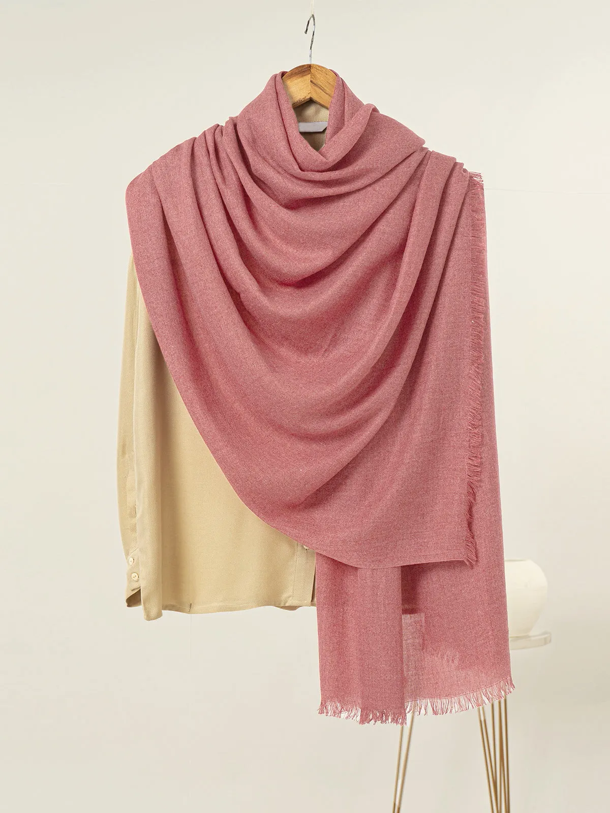 Solid Pashmina - Baby Pink