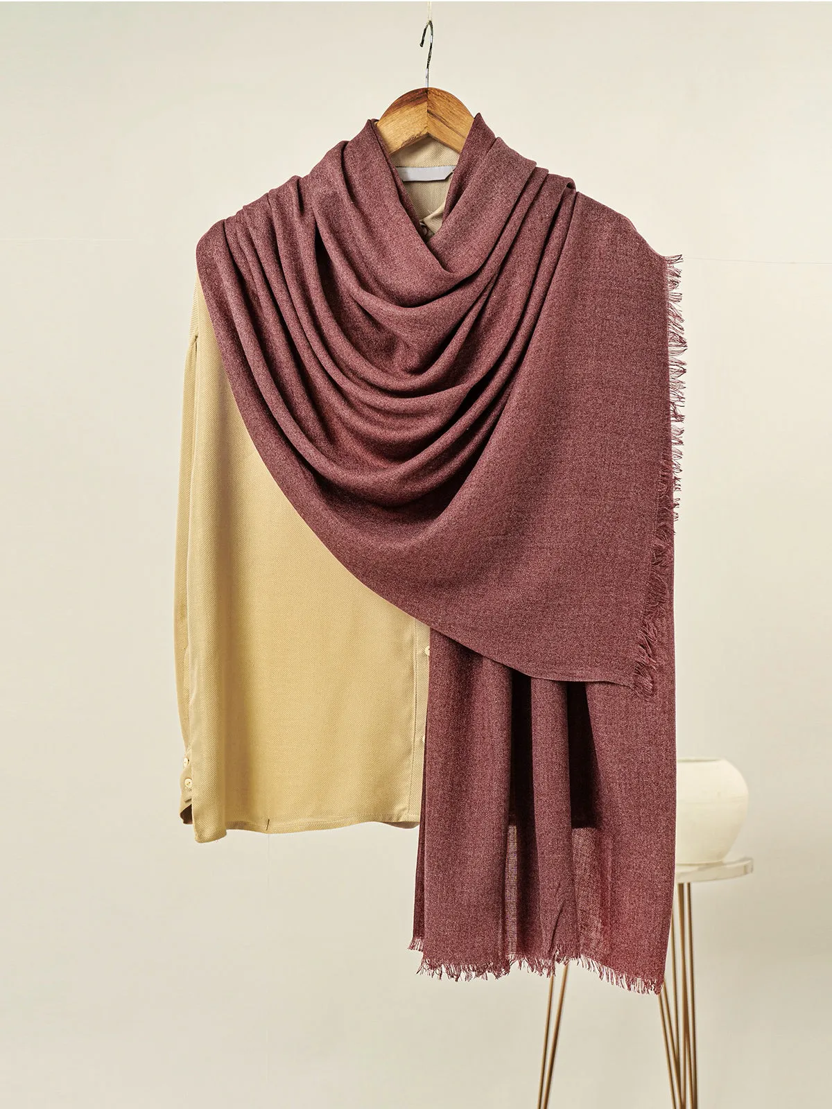 Solid Pashmina - Mulberry