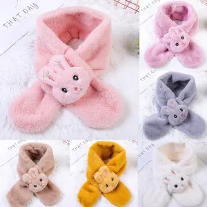 Solid Puppy Scarf Plush Overlapping Scarves Boy Girl Kids Keep Warm Shawls Scarves Collar Thickening Winter Scarf